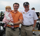 Rob Denell with son-in-law Rob Huether & granddaughter Maggie