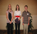 Kaley Morris (center), Linda & Mike Devoe
