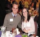 Jacob Phillips & Mindy Wodke, of AKPsi business fraternity, a Center supporter