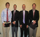 Sterling Braun & Connor Bridge receive awards from Jim Miller & Jerry Lewman