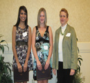 Dr. Beth Montelone presents awards to Neema Prakash & Allison McKiearnan