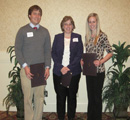 Sterling Braun & Sarah Schreiber receive awards from Kathy Richter.