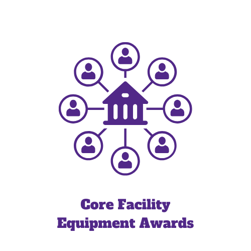 outline of a building with outlines of people all around it and the words: Core Facility Equipment Awards