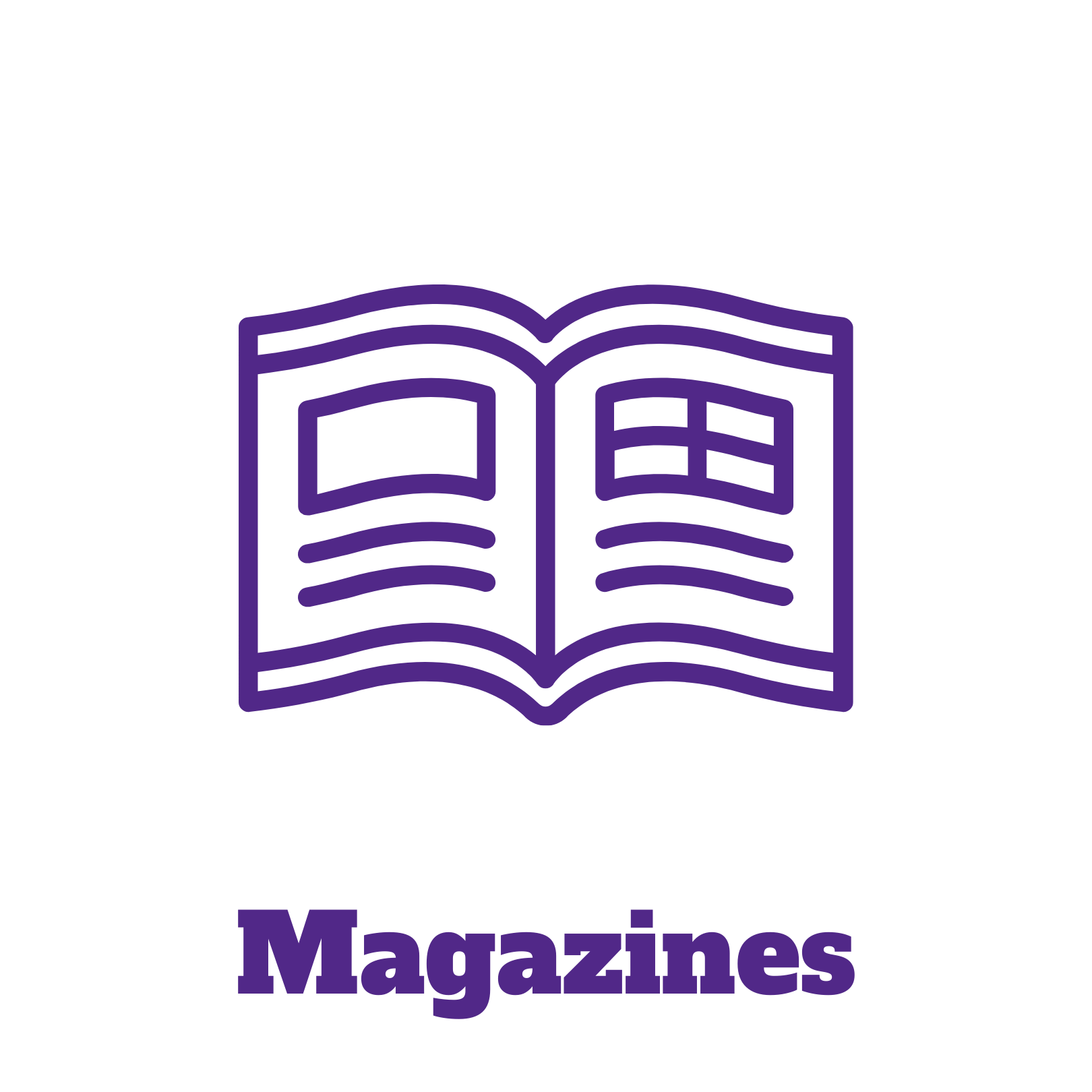 a magazine image with the word "Magazines"