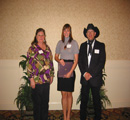 Hailey Petersen (center), Sandy Chandler & Steve Charland