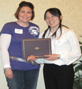 Jennifer Sowers presents award to Akiko Haruta