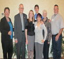 Emma Del Real, Luke Wenger & Dr. Lorena Passarelli (center) with donors Wayne & Nancy Cottril & Luke's parents