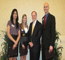 Jim Haymaker presents to Stephanie Jacquez, Jamie Ball & Garret Seiler