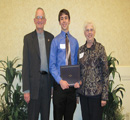 Wayne & Nancy Cottril present award to Luke Wenger