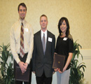 Kyle Bridges (middle) presents awards to Andrew Waters & Edlin Ortiz