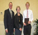 Chuck & Fran Veatch present award to Samuel Honey