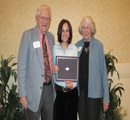 C. Clyde & Midge Jones present award to Claudia Ganser