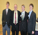 Pat Shriwise, Jim Neihart & Andrew Satterlee with faculty mentor John Schlup, chemical engineering