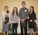 Marlena Birkel, Jared Kevern & Rachel Ott receive awards from Mason Wolfe.