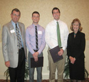 Preston Stephens & James Arpin receive awards from Les & Sandy Regier.