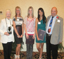 Morgan Armbruster, Allison McKiearnan & Neema Prakash with Mary Lou Little & Leonard Delgado.