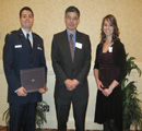 Jesse Fitzpatrick & Bryanna Pockrandt receive awards from Dr. Max Lu.