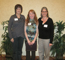 Alexandria Leach receives an award from Carol Augustine & Dr. Dorith Rotenberg.