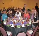 David Villanueva, Bev Lueers, Greg Palmer, Jessica Long (far right) & her guests.