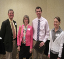 Awardee James Arpin & his parents & faculty mentor Kathrin Schrick