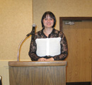 Past awardee Kristina Bigelow was our guest speaker.