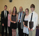 Dr. Stefan Rothenburg, Fraternal Order of Eagles representatives and students